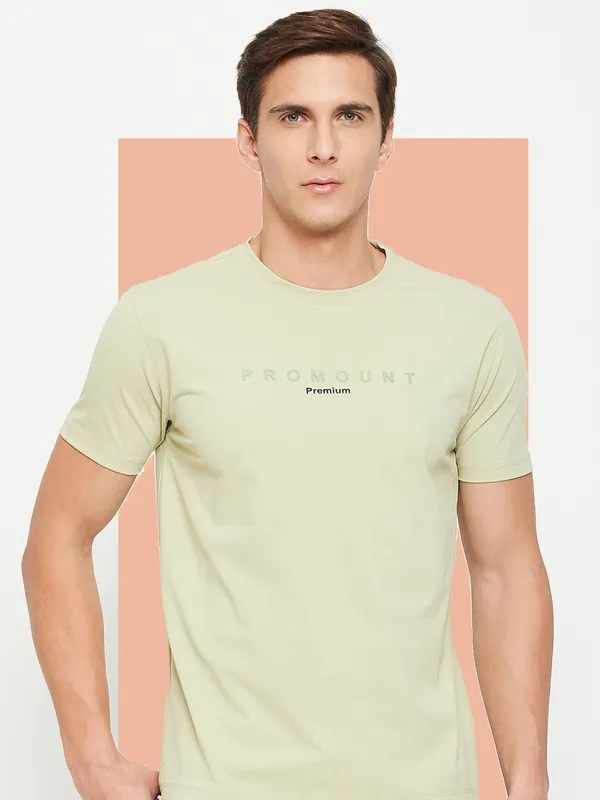 Beige_Cotton_Blend_Solid_T-Shirt_For_Men
