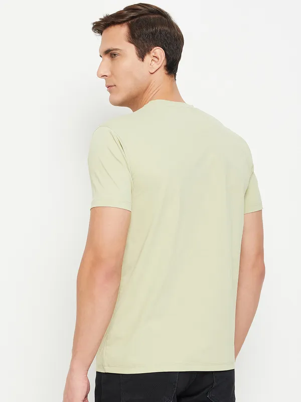 Beige_Cotton_Blend_Solid_T-Shirt_For_Men