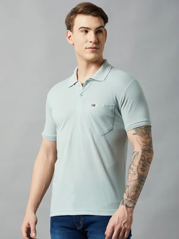 Grey_Cotton_Blend_Solid_T-Shirt_For_Men
