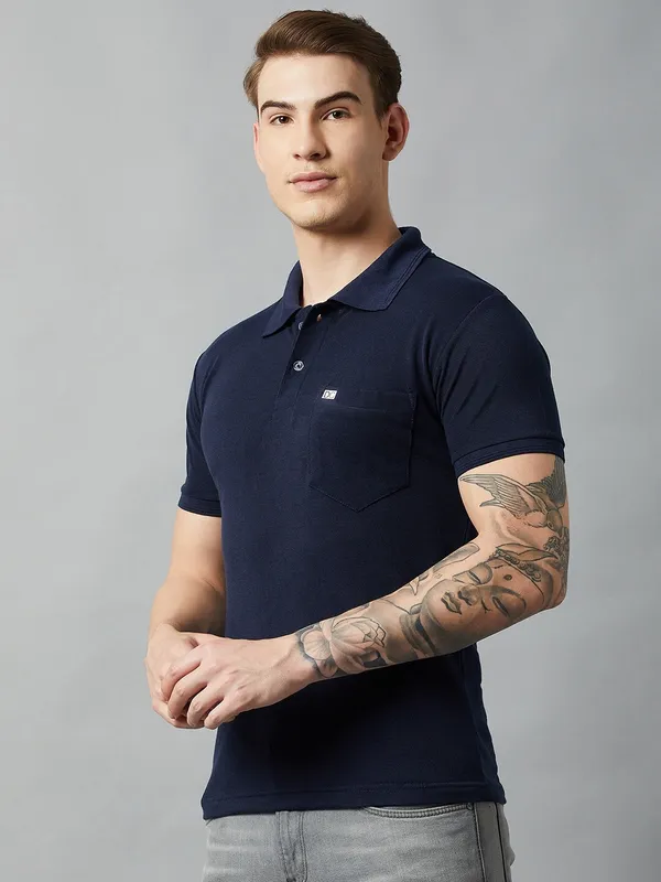 Navy_Blue_Cotton_Blend_Solid_T-Shirt_For_Men