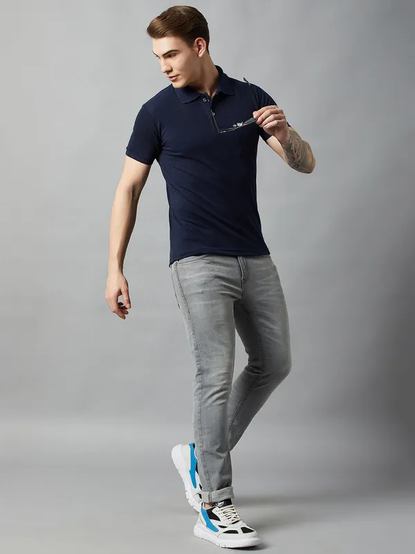 Navy_Blue_Cotton_Blend_Solid_T-Shirt_For_Men