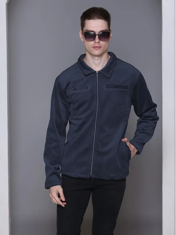Navy_Fleece_Solid_Full_Sleeve_Collar_Neck_Sweatshirt_For_Men