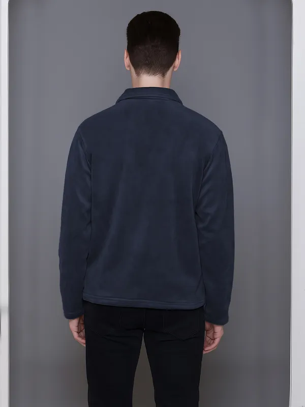 Navy_Fleece_Solid_Full_Sleeve_Collar_Neck_Sweatshirt_For_Men