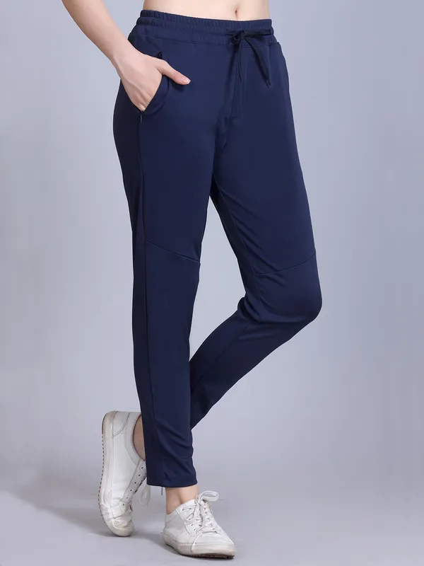 Dark_Blue_Cotton_Blend_Solid_Track_Pant_For_Women