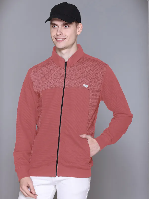 Pink_Cotton_Blend_Solid_Full_Sleeve_High_Neck_Sweatshirt_For_Men