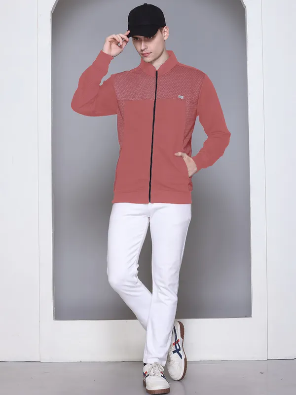 Pink_Cotton_Blend_Solid_Full_Sleeve_High_Neck_Sweatshirt_For_Men