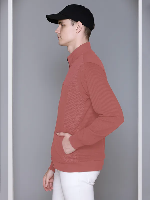 Pink_Cotton_Blend_Solid_Full_Sleeve_High_Neck_Sweatshirt_For_Men