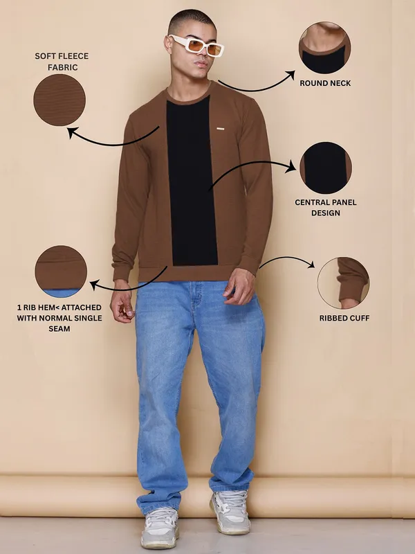 Brown_Cotton_Blend_Printed_Full_Sleeve_Round_Neck_Sweatshirt_For_Men