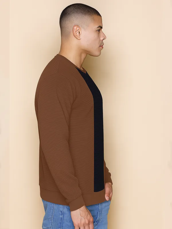 Brown_Cotton_Blend_Printed_Full_Sleeve_Round_Neck_Sweatshirt_For_Men