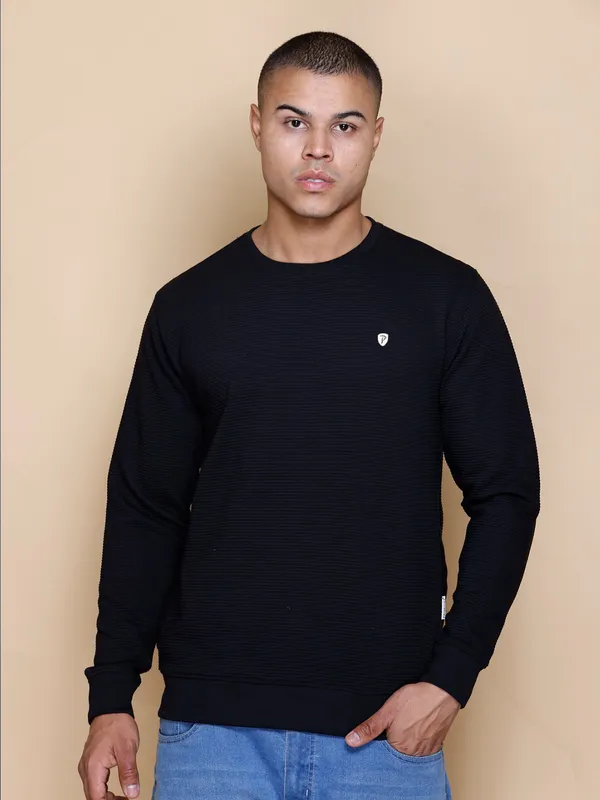 Black_Cotton_Blend_Solid_Full_Sleeve_Round_Neck_Sweatshirt_For_Men