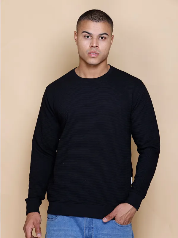 Black_Cotton_Blend_Solid_Full_Sleeve_Round_Neck_Sweatshirt_For_Men