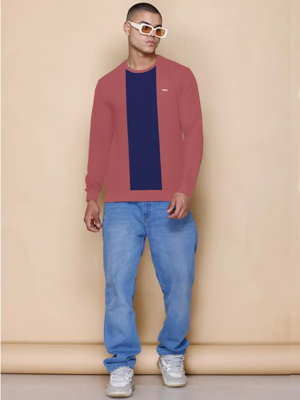 Pink_Cotton_Blend_Printed_Full_Sleeve_Round_Neck_Sweatshirt_For_Men