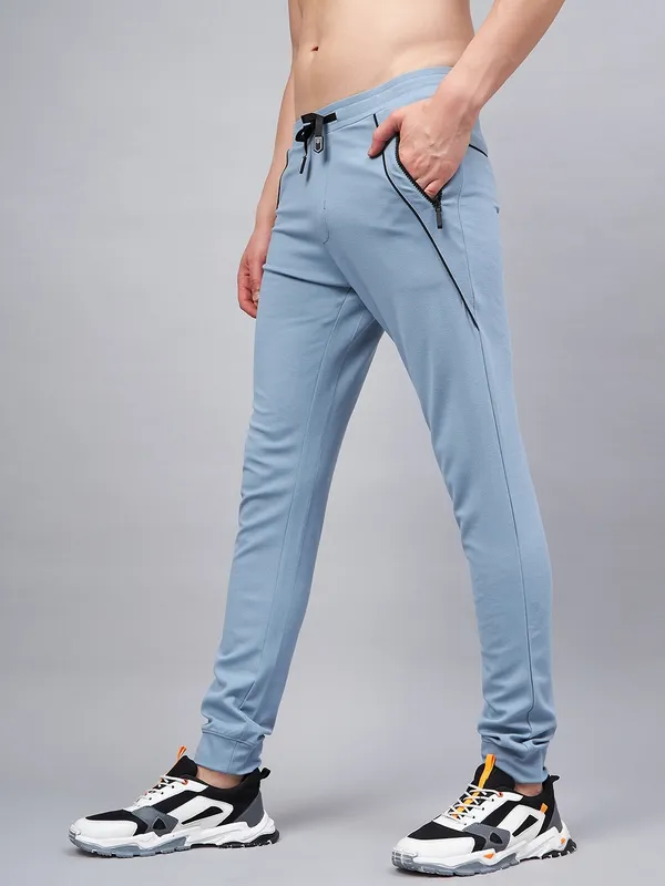 Light_Blue_Lycra_Blend_Colorblock_Track_Pant_For_Men