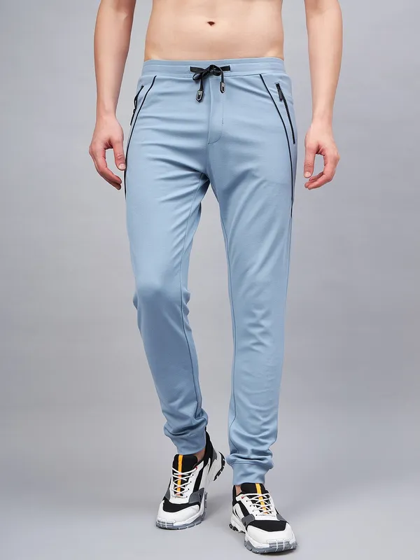 Light_Blue_Lycra_Blend_Colorblock_Track_Pant_For_Men