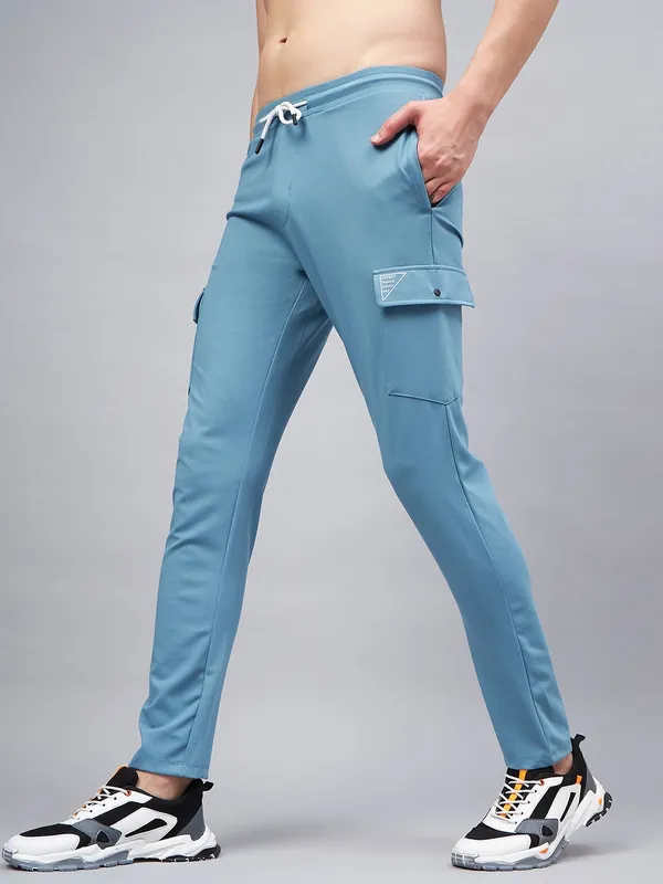 Light_Blue_Lycra_Blend_Solid_Track_Pant_For_Men