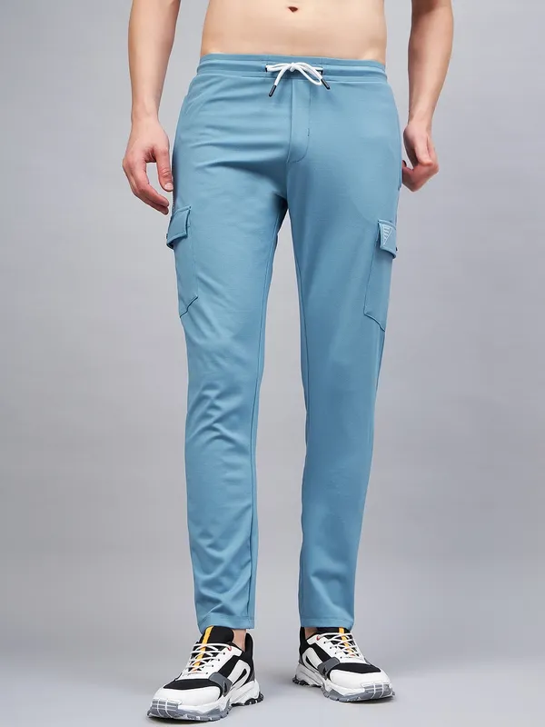 Light_Blue_Lycra_Blend_Solid_Track_Pant_For_Men