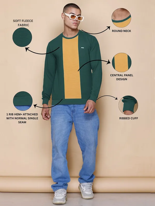 Green_Cotton_Blend_Printed_Full_Sleeve_Round_Neck_Sweatshirt_For_Men