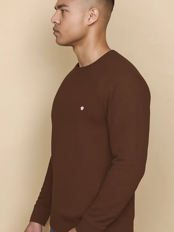 Brown_Cotton_Blend_Solid_Full_Sleeve_Round_Neck_Sweatshirt_For_Men