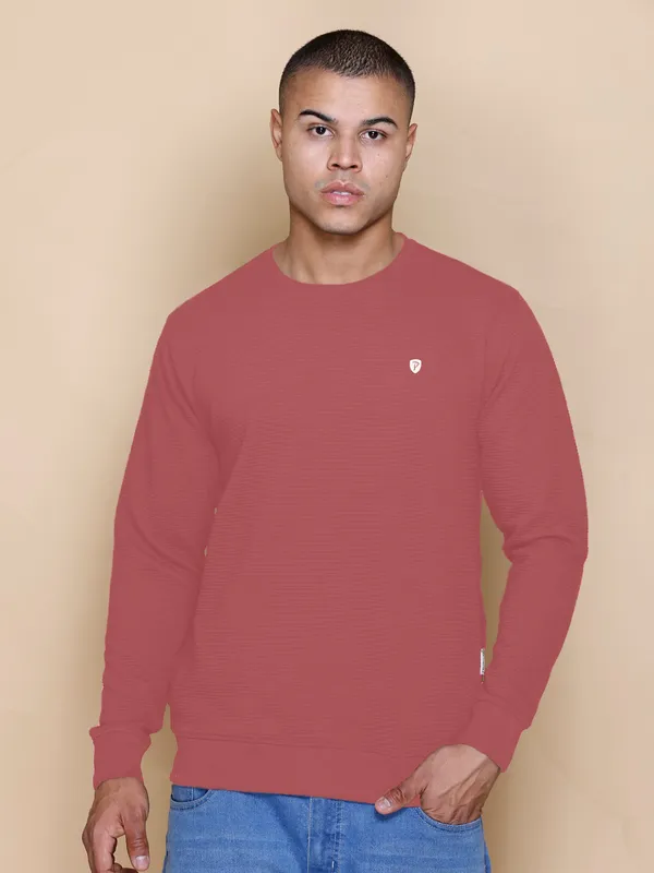 Pink_Cotton_Blend_Solid_Full_Sleeve_Round_Neck_Sweatshirt_For_Men