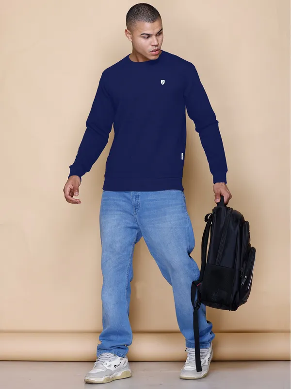 Navy_Cotton_Blend_Solid_Full_Sleeve_Round_Neck_Sweatshirt_For_Men