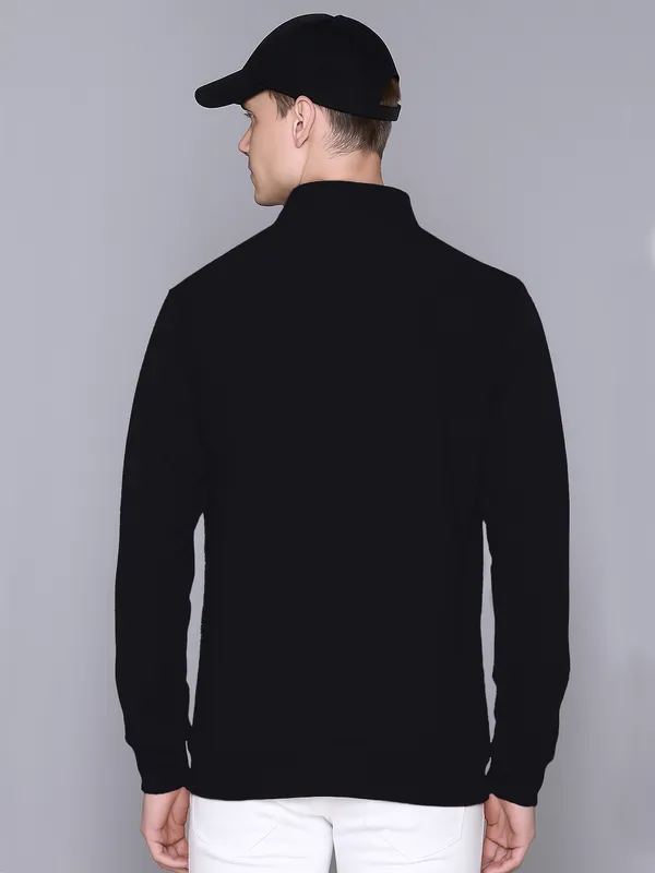 Black_Cotton_Blend_Solid_Full_Sleeve_High_Neck_Sweatshirt_For_Men