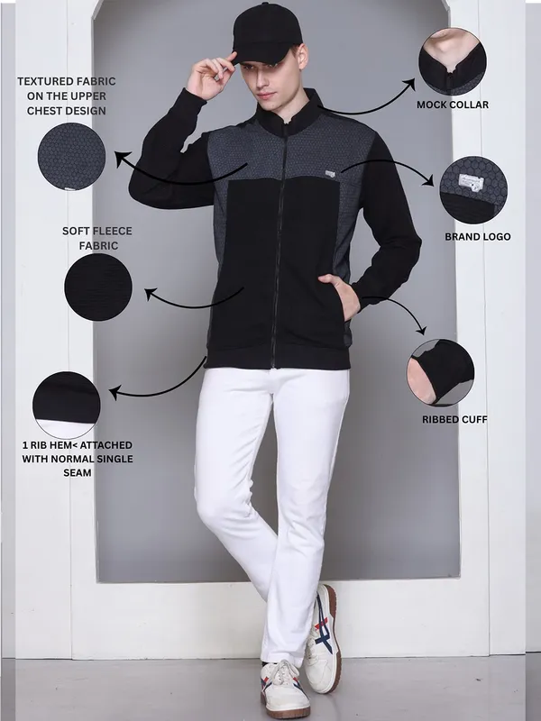 Black_Cotton_Blend_Solid_Full_Sleeve_High_Neck_Sweatshirt_For_Men