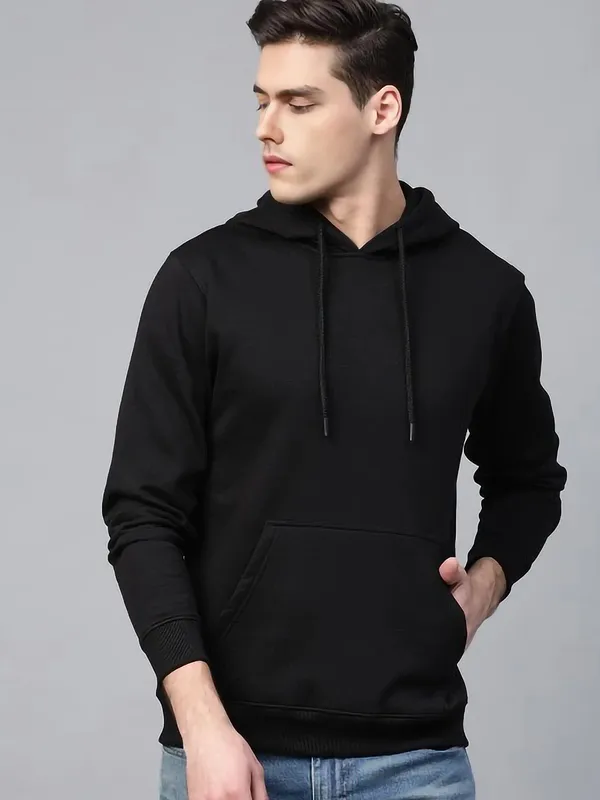 Black_Fleece_Solid_Full_Sleeve_Hooded_Neck_Sweatshirt_For_Men