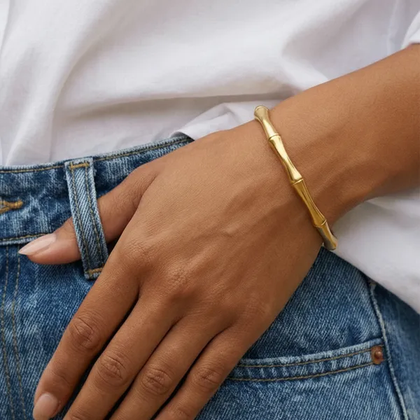 18K_Gold_Plated_Bamboo_Bracelet