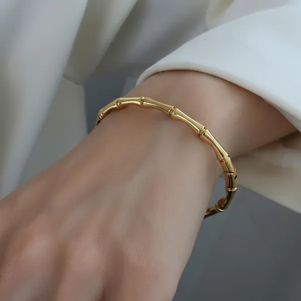 18K_Gold_Plated_Bamboo_Bracelet