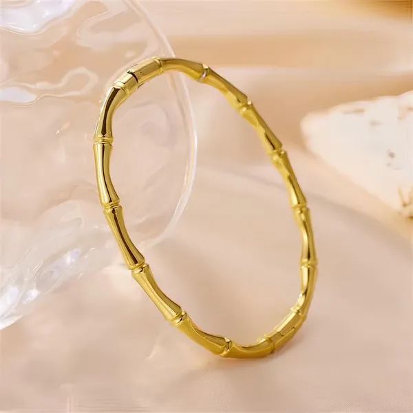 18K_Gold_Plated_Bamboo_Bracelet