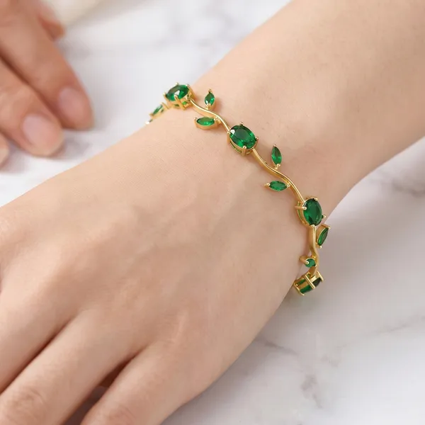 Tulip_Vine_in_Emerald_18K_Gold_Plated_Links_Bracelet