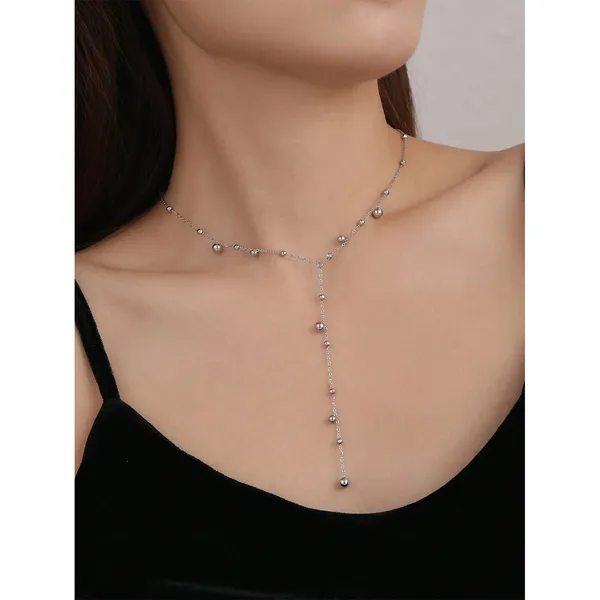 Silver_Mesmerize_Y_Shaped_Necklace_With_Beads_For_Women