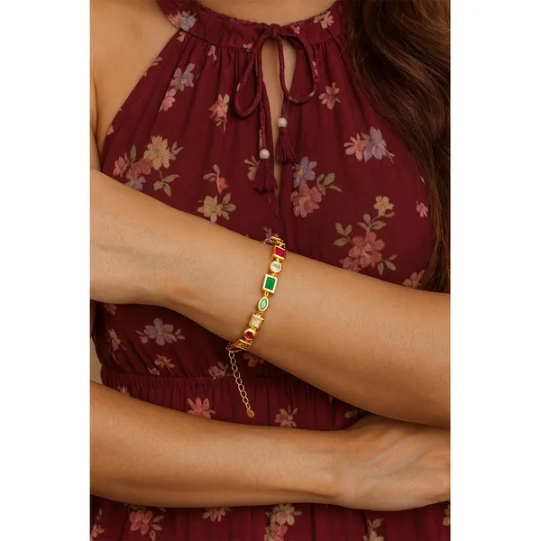 18K_Gold_Plated_Facet_Vita_Bracelet_For_Women