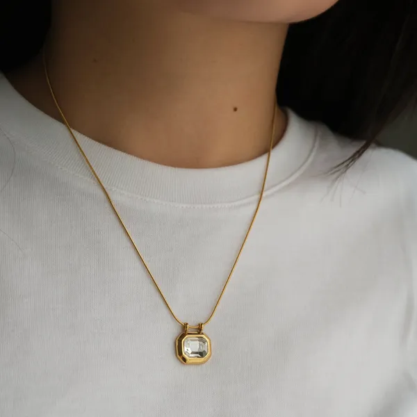 18K_Gold_Plated_Hexagonal_Pendant_Necklace__For_Women