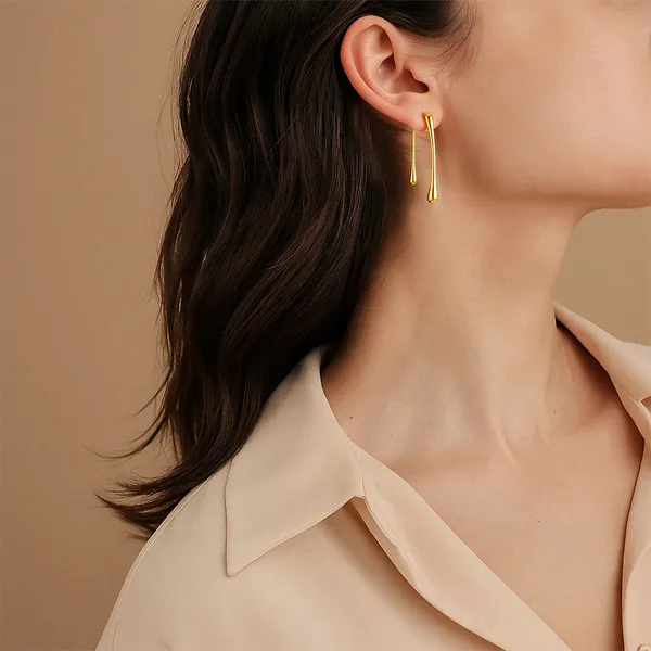 22K_Gold_Plated_Molten_Droplets_Twin_Drop_Earrings