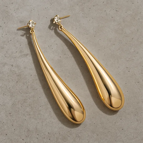 18K_Gold_Plated_Raindrop_Statement_Drop_Earrings__For_Women