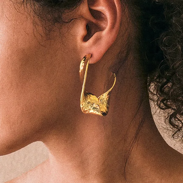 18K_Gold_Plated_Mobius_Strip_Hoops_For_Women