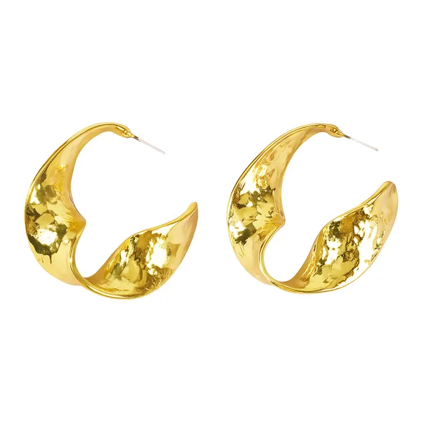 18K_Gold_Plated_Mobius_Strip_Hoops_For_Women