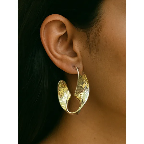 18K_Gold_Plated_Mobius_Strip_Hoops_For_Women