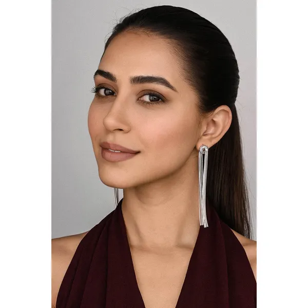 925_Silver_Shimmerknot_Drizzle_Premium_Drop_Earrings