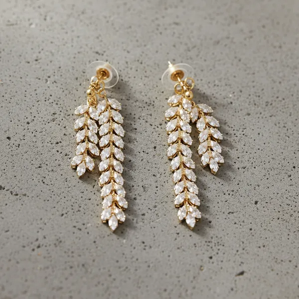 18K_Gold_Plated_Iced_Petals_Drops_For_Women