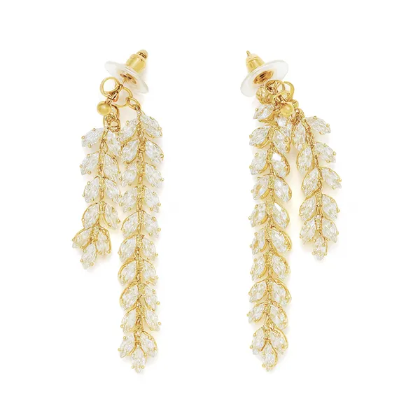 18K_Gold_Plated_Iced_Petals_Drops_For_Women