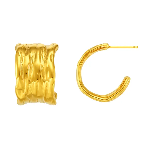18K_Gold_Plated_Crinkled_Gleam_Hoops