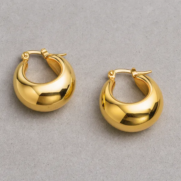 18K_Gold_Plated_Tondo_Chunky_Hoops_For_Women