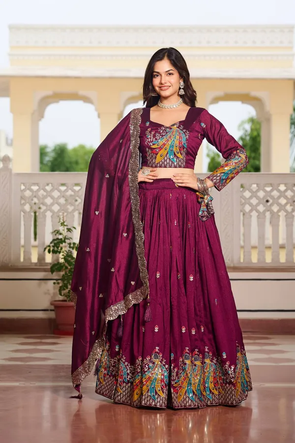 Maroon_Digital_Patola_Print_Traditional_Lehenga_Choli_For_Women