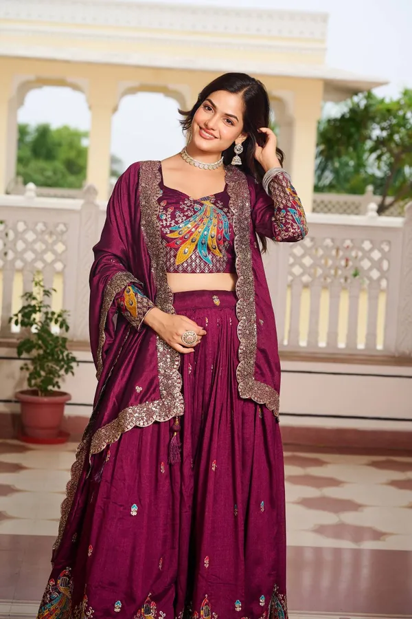 Maroon_Digital_Patola_Print_Traditional_Lehenga_Choli_For_Women