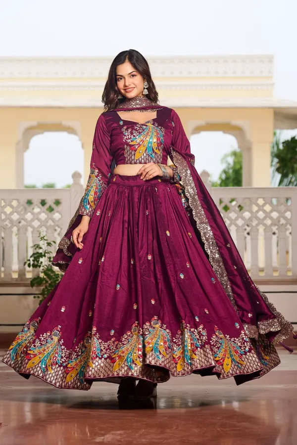 Maroon_Digital_Patola_Print_Traditional_Lehenga_Choli_For_Women