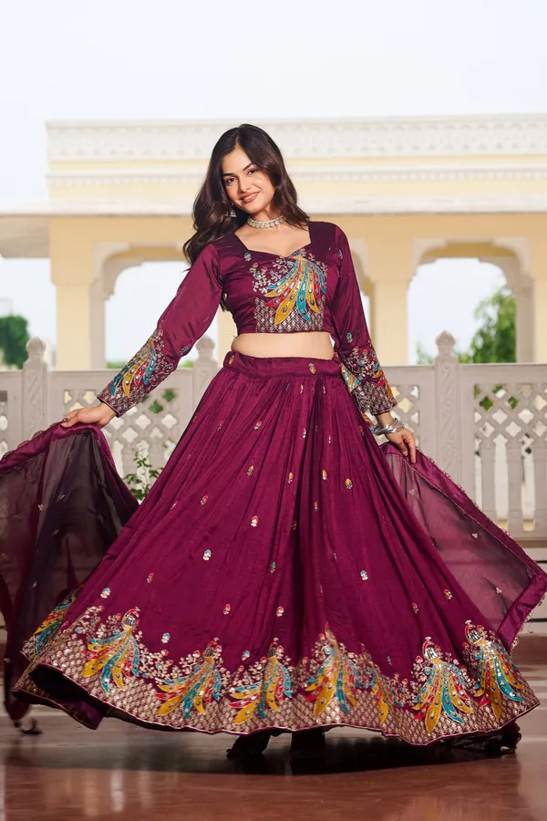 Maroon_Digital_Patola_Print_Traditional_Lehenga_Choli_For_Women