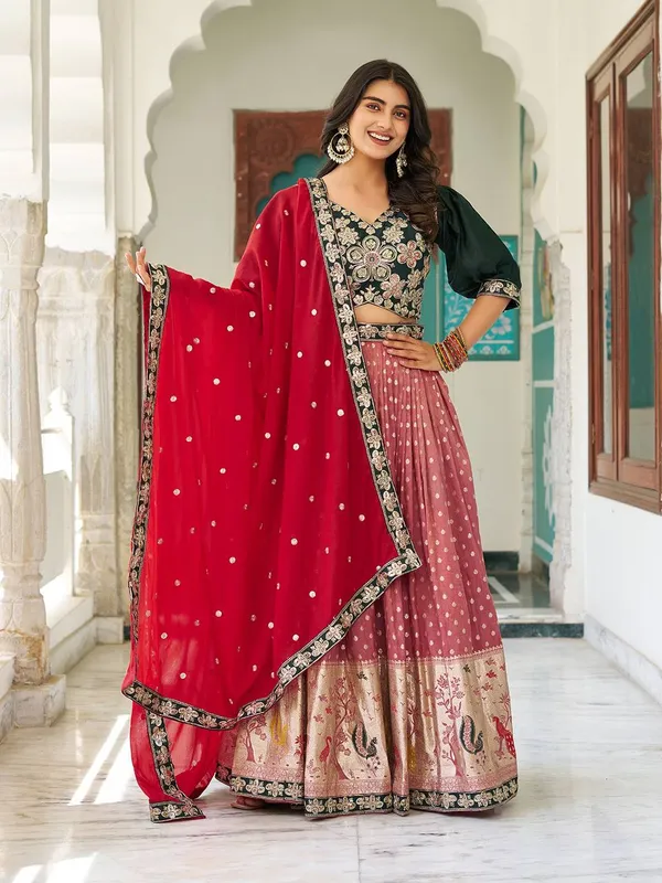 Red_Digital_Patola_Print_Traditional_Lehenga_Choli_For_Women