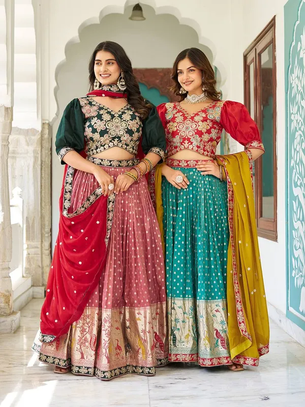 Red_Digital_Patola_Print_Traditional_Lehenga_Choli_For_Women